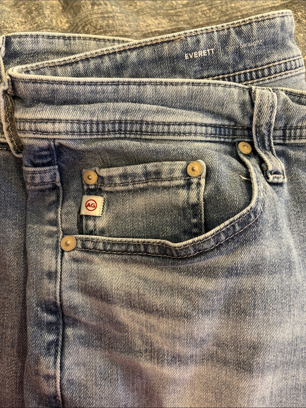 Ag Adriano Goldschmied Everett Slim-Straight Jeans in Light Blue Denim